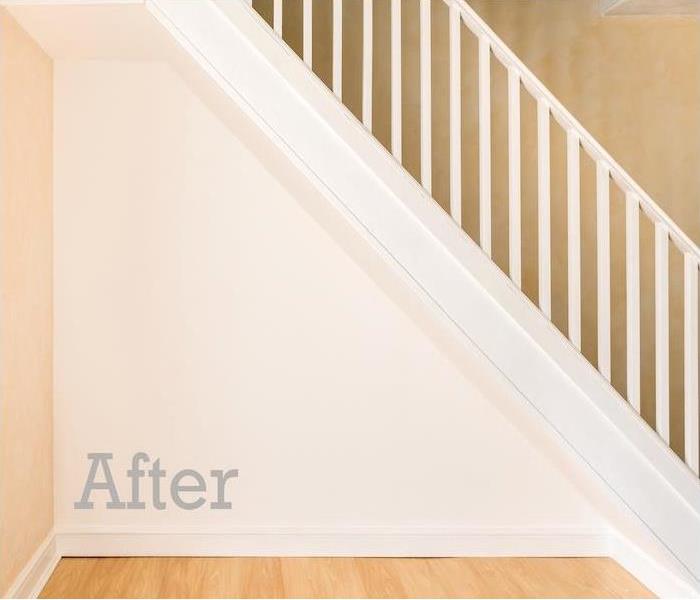 restored and repaired stairwell 
