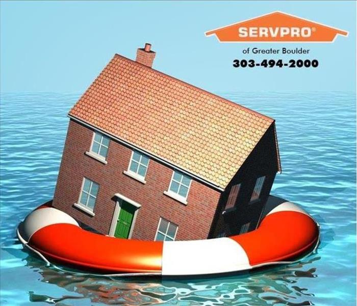 House Floating on Water atop life saver