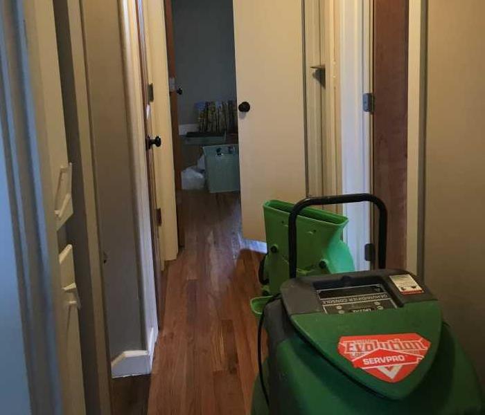 SERVPRO of Greater Boulder air mover drying out hallway